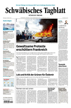 Cover of Schwabisches Tagblatt - Tubinger Chronik