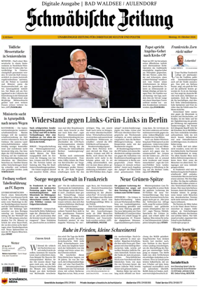 Cover of Schwabische Zeitung (Bad Waldsee / Aulendorf)