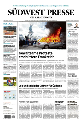 Cover of SUDWEST PRESSE - Neckar-Chronik