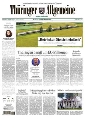 Cover of Thuringer Allgemeine (Apolda)