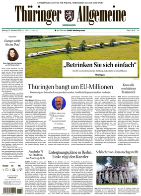Cover of Thuringer Allgemeine (Nordhausen)