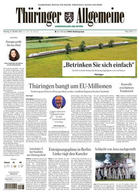Cover of Thuringer Allgemeine (Sonderhausen und Artern)