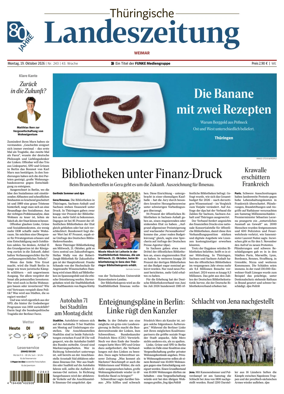 Cover of Thuringische Landeszeitung (Weimar)