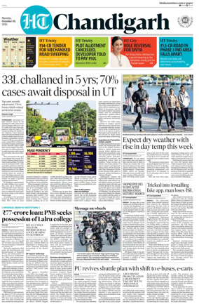 Cover of Hindustan Times (Chandigarh) - Live