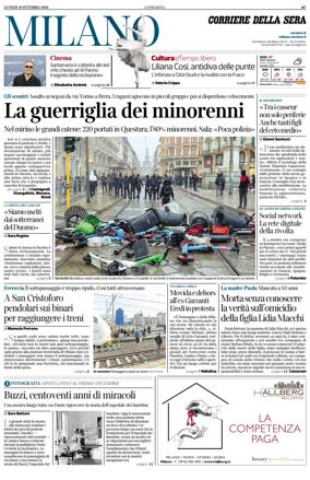 Cover of Corriere della Sera (Milano)