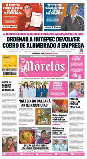Cover of Diario de Morelos