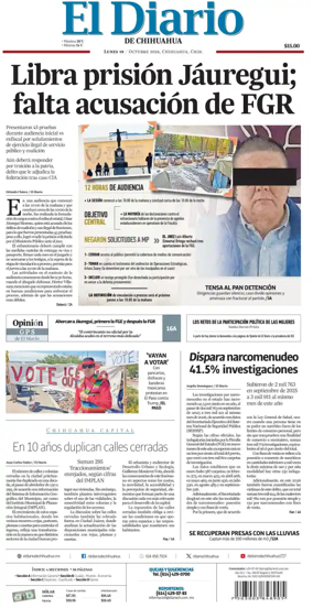 Cover of El Diario de Chihuahua