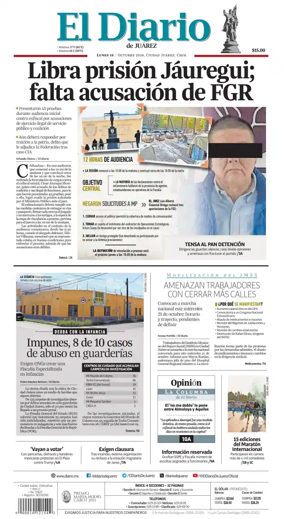Cover of El Diario de Juarez