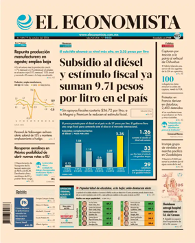 Cover of El Economista (Mexico)