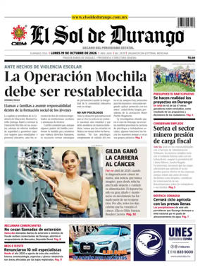 Cover of El Sol de Durango