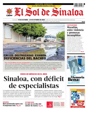 Cover of El Sol de Sinaloa
