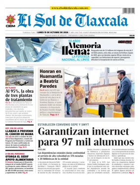 Cover of El Sol de Tlaxcala