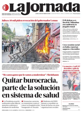 Cover of La Jornada