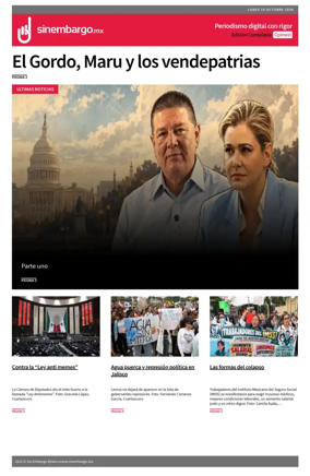 Cover of Sin Embargo Opinion