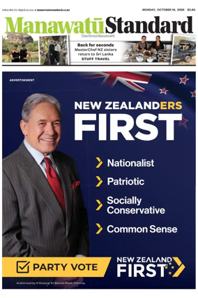 Cover of Manawatu Standard