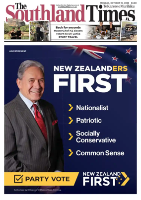 Cover of The Southland Times