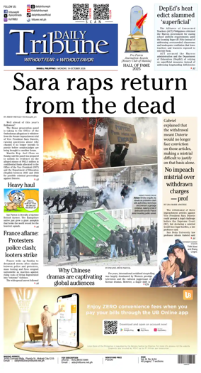 Cover of Daily Tribune (Philippines)