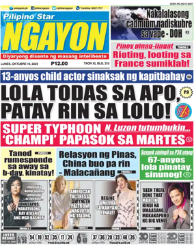 Cover of Pilipino Star Ngayon