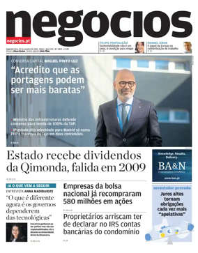 Cover of Jornal de Negocios