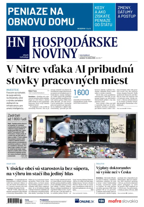 Cover of Hospodarske noviny