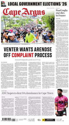 Cover of Cape Argus (PM Edition)