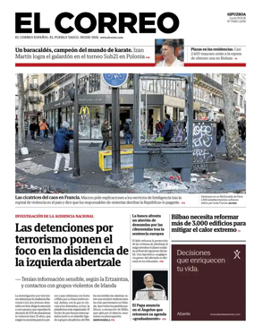 Cover of El Correo (Gipuzkoa)