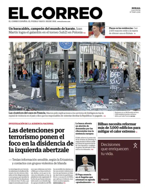 Cover of El Correo (Vizcaya)