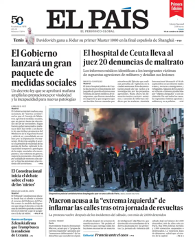 Cover of EL PAIS primera edicion