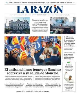 Cover of La Razon (Cataluna)