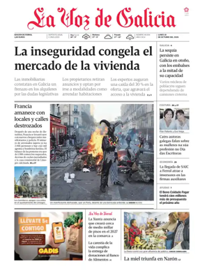 Cover of La Voz de Galicia (Ferrol)