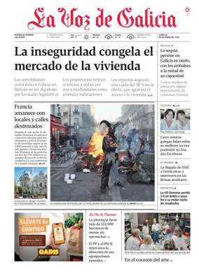 Cover of La Voz de Galicia (Ourense)