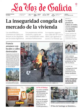 Cover of La Voz de Galicia (Santiago)