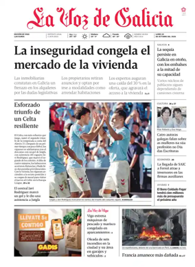 Cover of La Voz de Galicia (Vigo)