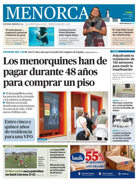 Cover of Menorca Diario Insular