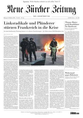 Cover of Neue Zurcher Zeitung