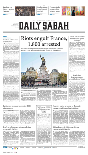 Cover of Daily Sabah (Turkey)