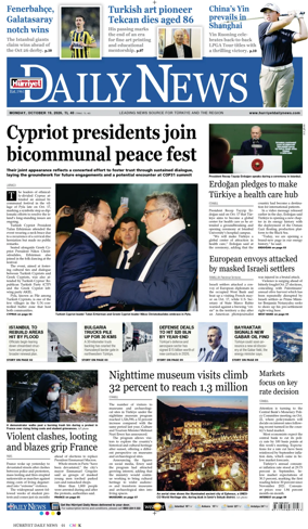 Cover of Hurriyet Daily News & Economic Review