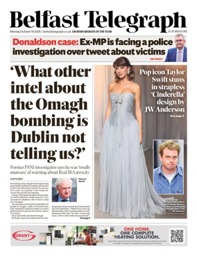 Cover of Belfast Telegraph