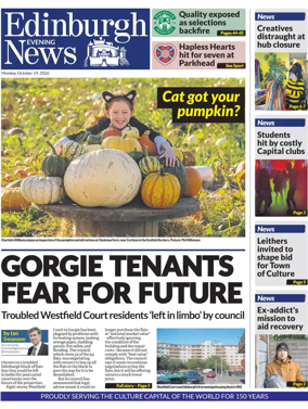 Cover of Edinburgh Evening News