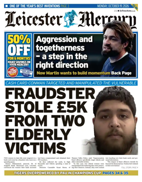 Cover of Leicester Mercury