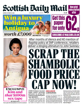 Cover of Scottish Daily Mail