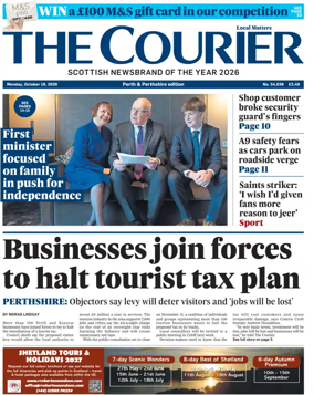 Cover of The Courier & Advertiser (Perth and Perthshire Edition)