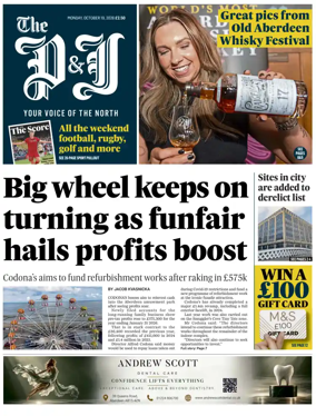 Cover of The Press and Journal (Aberdeen and Aberdeenshire)