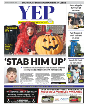 Cover of Yorkshire Evening Post