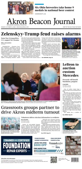Cover of Akron Beacon Journal