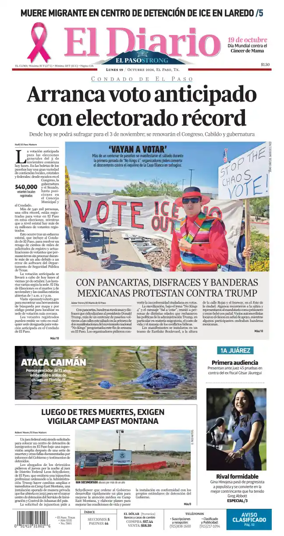 Cover of El Diario de El Paso
