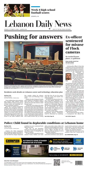 Cover of Lebanon Daily News