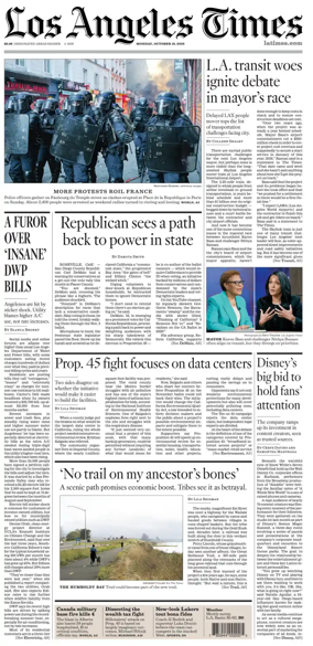 Cover of Los Angeles Times