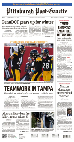 Cover of Pittsburgh Post-Gazette