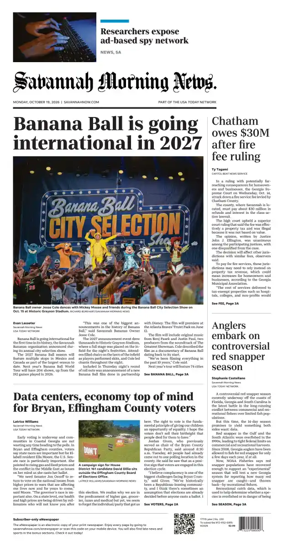 Cover of Savannah Morning News